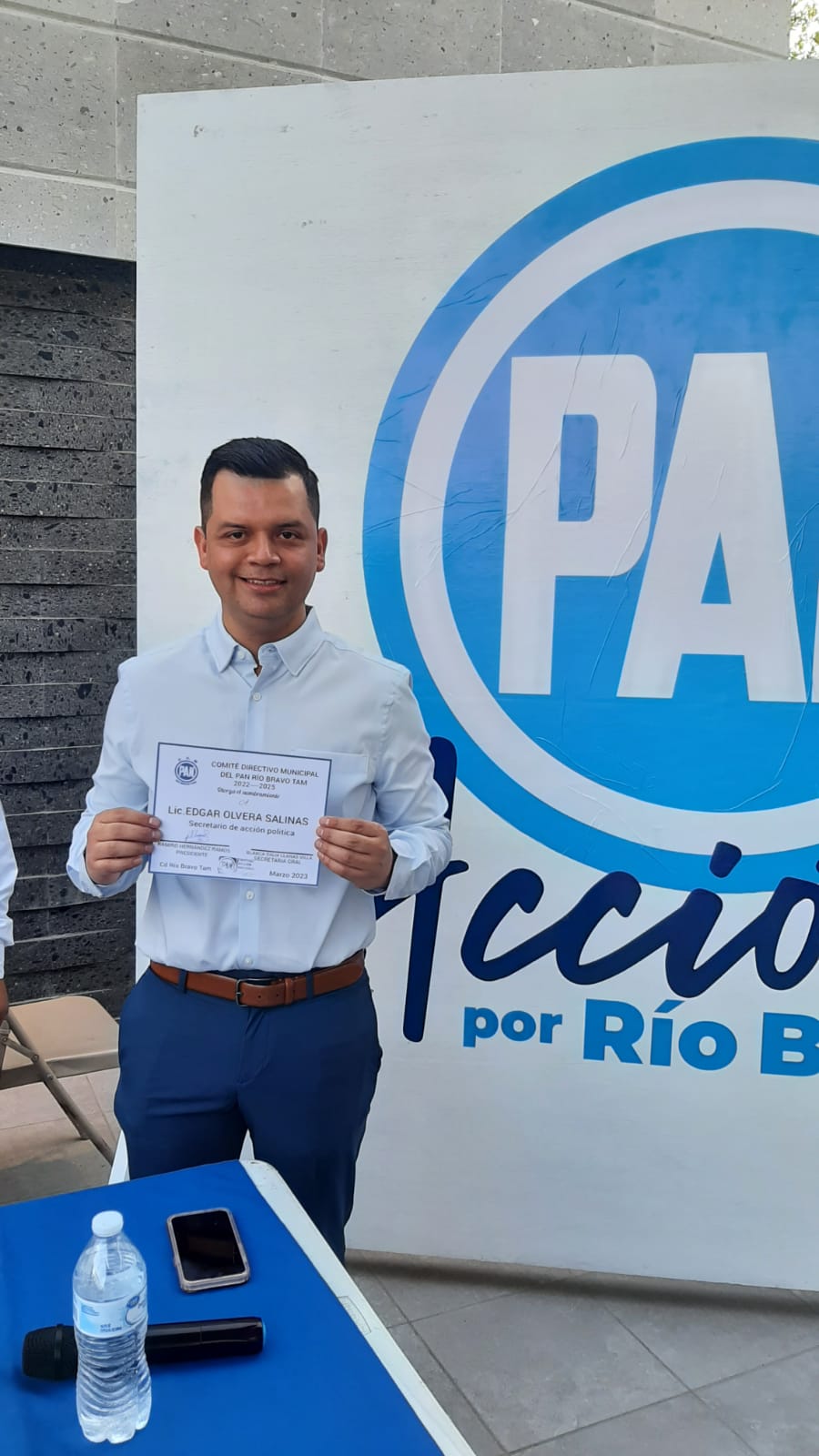 Es Edgar Olvera el nuevo Secretario de Acción Política del PAN en Río&nbsp;Bravo