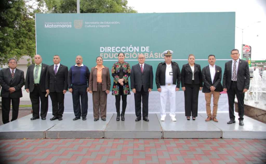 Autoridades conmemoran el legado de Benito Juárez en su 217 aniversario de nacimiento en Matamoros,&nbsp;Tamaulipas.