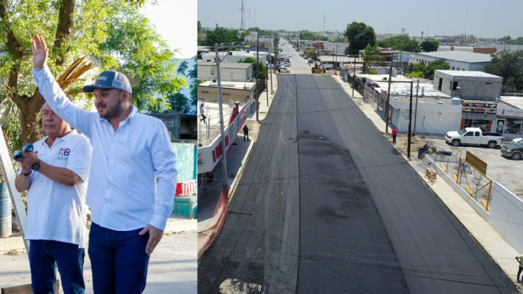 Avanza exitosamente el recarpeteo en la calle Independencia de Río&nbsp;Bravo