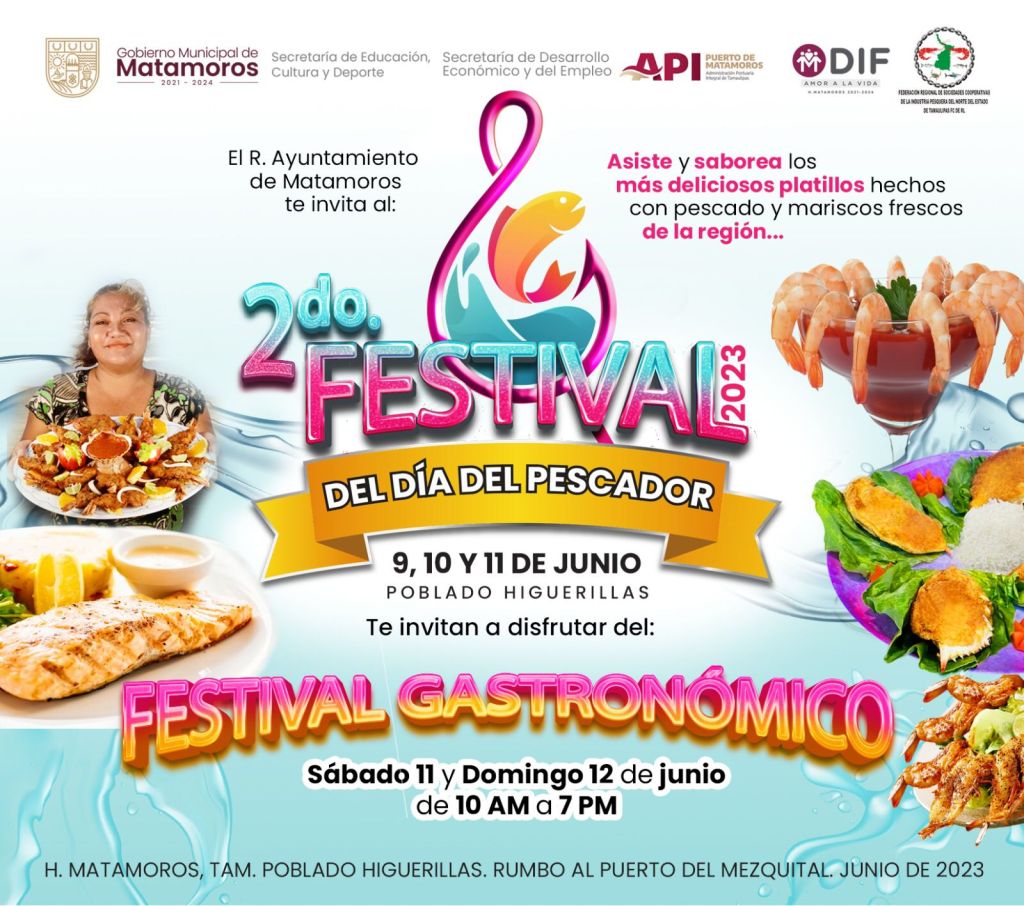 Invitan a disfrutar de rica gastronomía y paseos en lancha  en el Festival del Pescador los días 9,10 y 11 de&nbsp;Junio