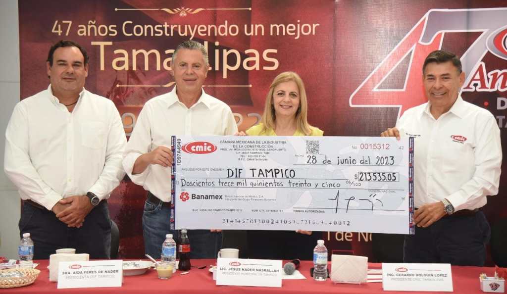 Entrega CMIC Recursos al DIF Tampico para Fortalecer Programas de&nbsp;Asistencia