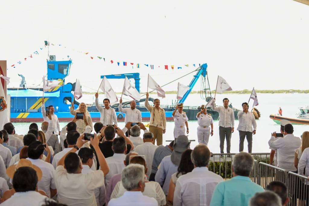 Agradece Alcalde Mario López voluntad política de AMLO y AVA en inicio de Dragado del Canal de Navegación «Puerto del&nbsp;Norte»