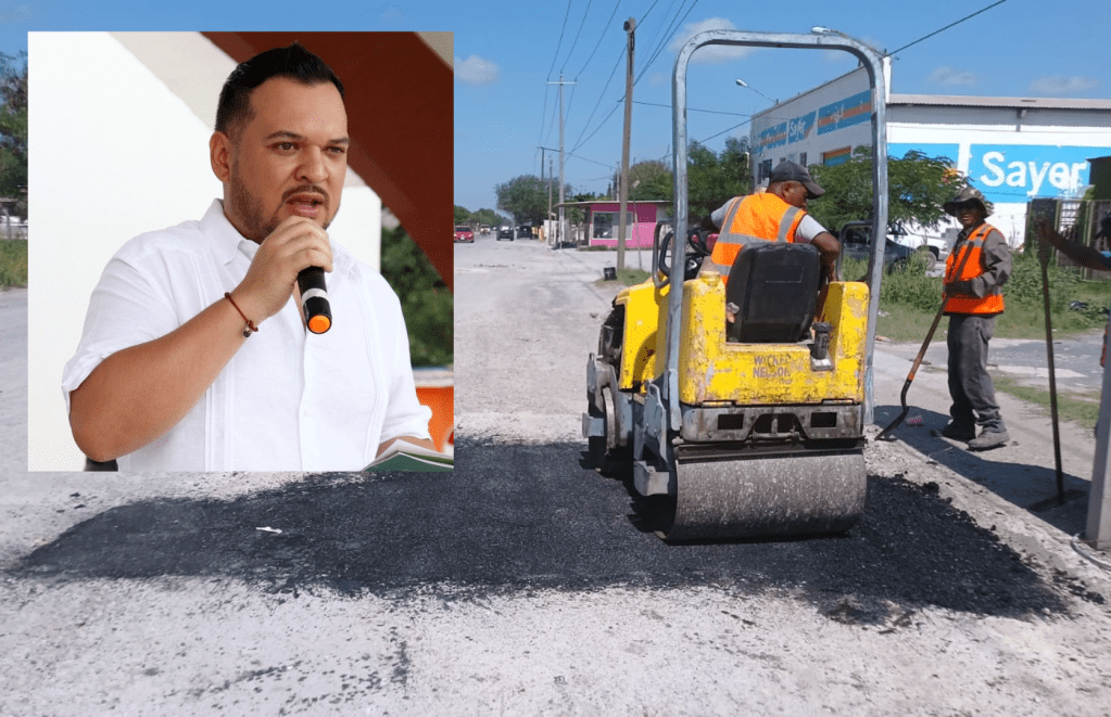 Gobierno de Río Bravo intensifica programa de bacheo para mejorar la circulación&nbsp;vial
