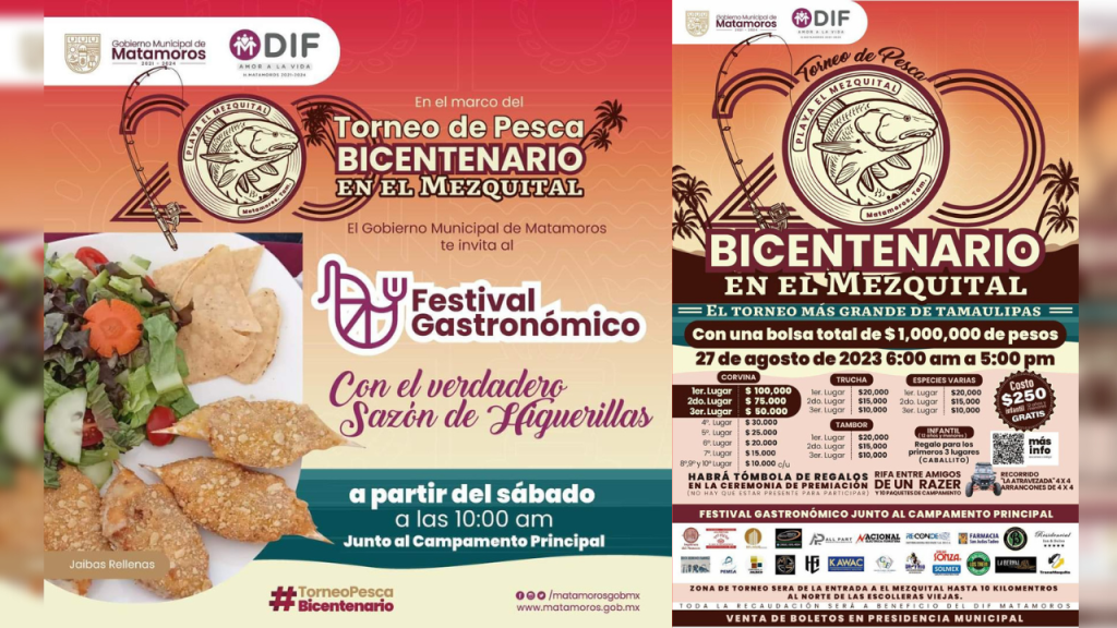 Todo listo para el Torneo de Pesca Bicentenario, a realizarse en El Mezquital el próximo 27 de&nbsp;Agosto