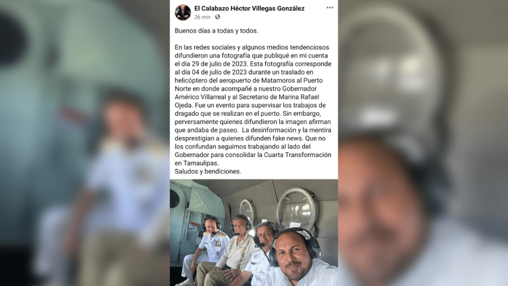 Secretario General de Gobierno de Tamaulipas aclara polémica en redes&nbsp;sociales