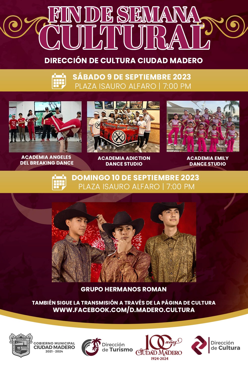 Invita Gobierno de Ciudad Madero a veladas culturales en la Plaza Isauro&nbsp;Alfaro