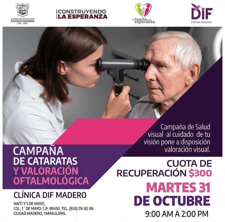 DIF Madero Promueve Campaña de Salud Visual y Valoración&nbsp;Oftalmológica