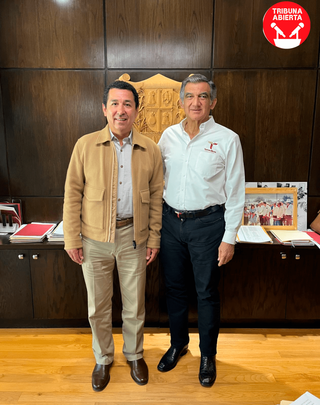 Sostienen gobernador Américo Villarreal y alcalde Mario López importante reunión de&nbsp;trabajo