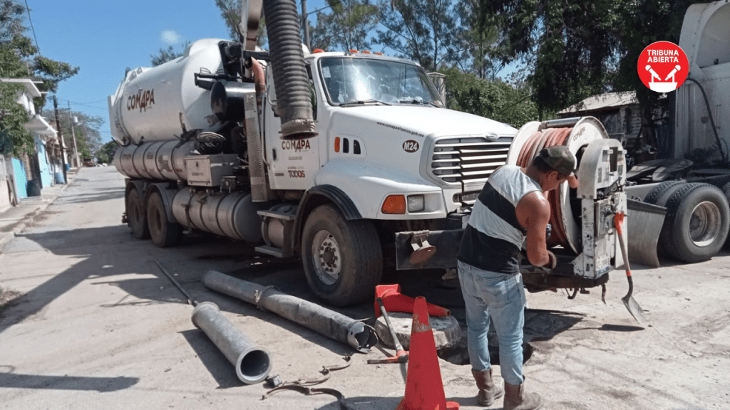 COMAPA Altamira realiza importantes trabajos de reparación y mantenimiento en el sistema de&nbsp;drenaje