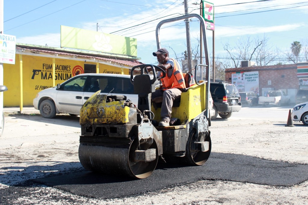 Gobierno de Río Bravo Realiza Trabajos de Bacheo para Mejorar&nbsp;Vialidades