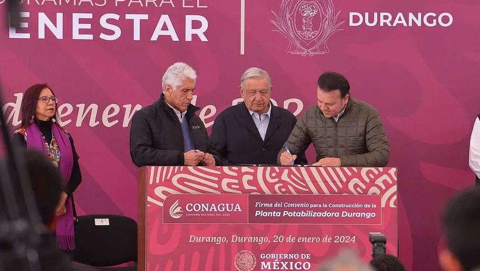 Firmado Convenio para la Construcción de Planta Potabilizadora en&nbsp;Durango