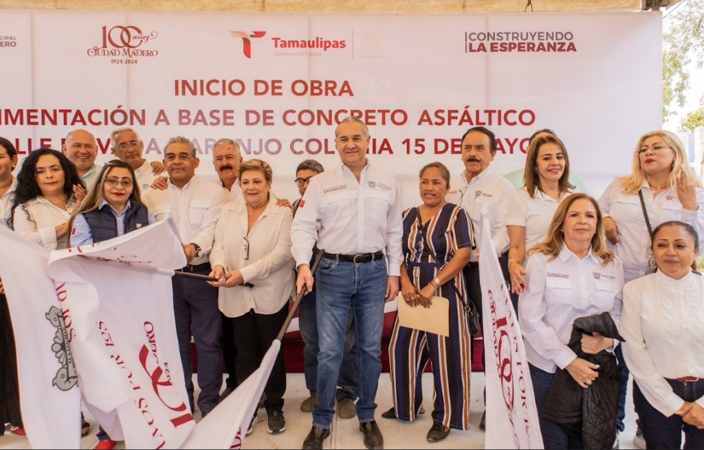 Arranca Adrián Oseguera importantes obras de pavimentación y de construcción de puentes peatonales en Cd.&nbsp;Madero