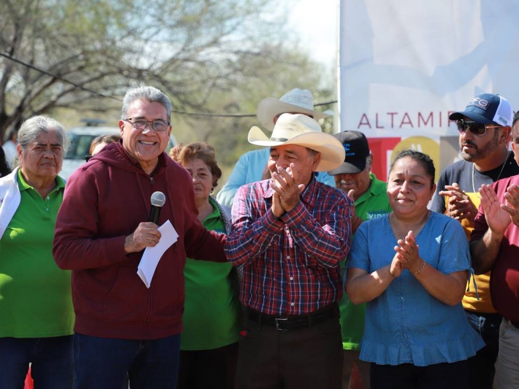 Alcalde de Altamira inaugura red de agua en Ejido Graneros del&nbsp;Sur