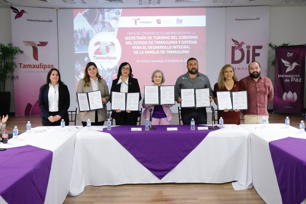 Firman DIF Tamaulipas y la Secretaría de Turismo convenio de colaboración para beneficio de población&nbsp;vulnerable