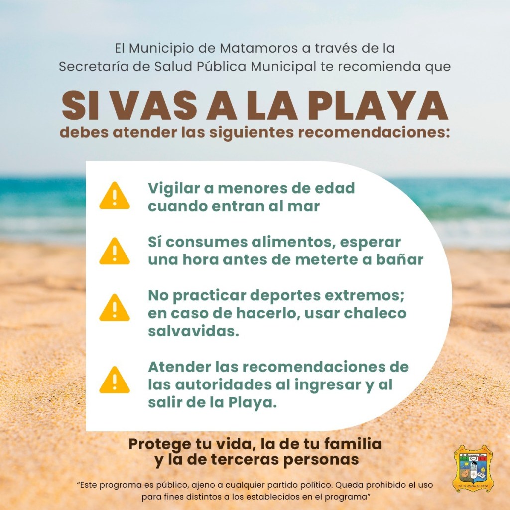 Exhortan a turistas a seguir recomendaciones en Playa Bagdad para evitar&nbsp;accidentes