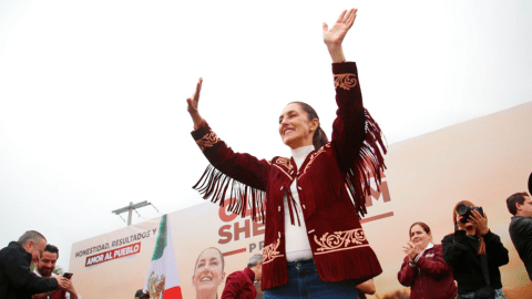 Claudia Sheinbaum da inicio a su gira de campaña en Oaxaca con apoyo de simpatizantes de&nbsp;Morena