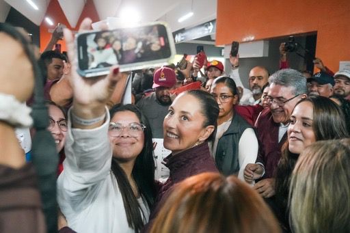 ”¡LOS JÓVENES ESTAMOS CON CLAUDIA! CLAUDIA SHEINBAUM LLEGA A TAMAULIPAS ENTRE PORRAS Y&nbsp;ABRAZOS