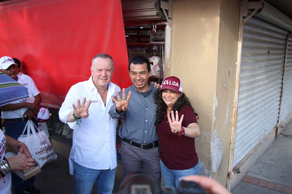 Olga Patricia Sosa Ruíz y Carlos Canturosas Villarreal de Morena recorren Nuevo Laredo con su mensaje&nbsp;político