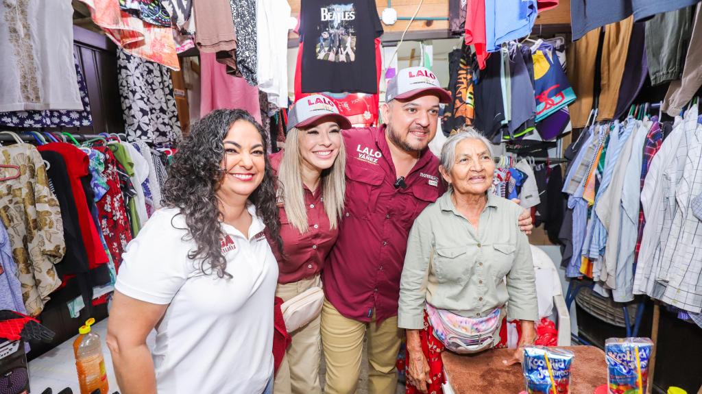 Locatarios en tianguis del riel están con Lalo Yáñez y Olga Sosa para que siga la&nbsp;transformación.