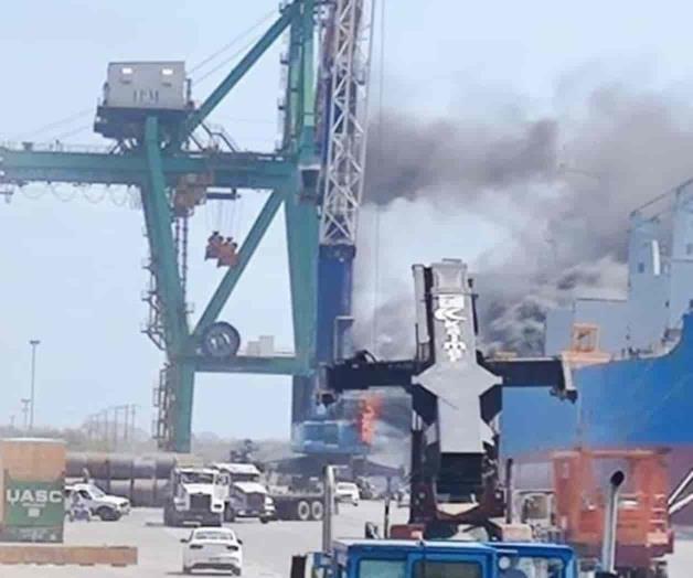 Cae potente grúa en zona&nbsp;portuaria