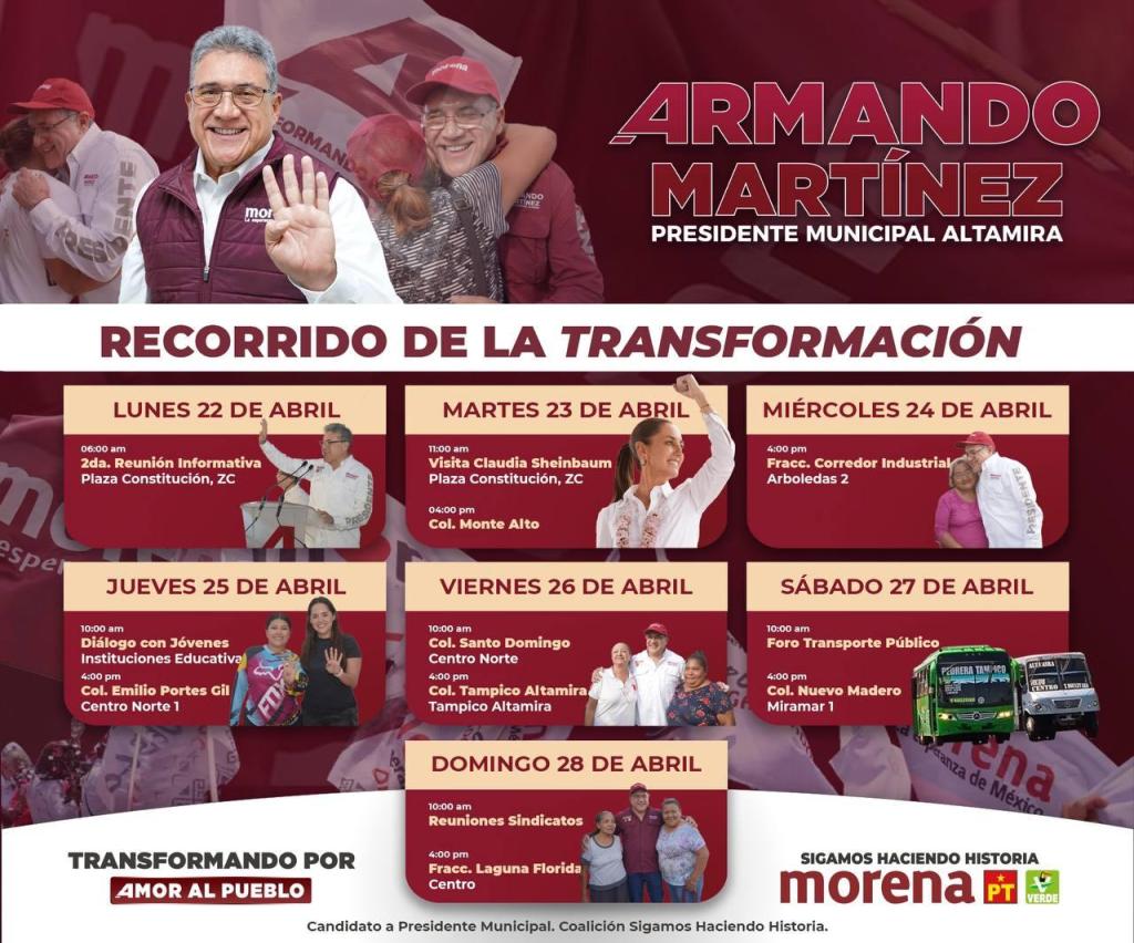 Candidato Armando Martínez Inicia Recorrido de Campaña en&nbsp;Altamira