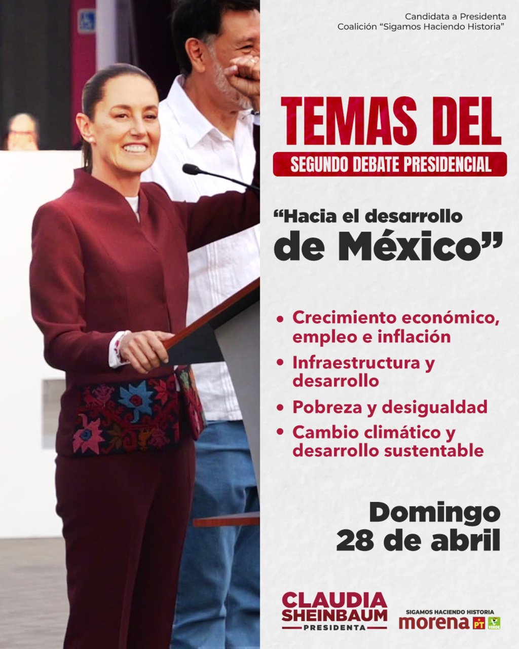 Sheinbaum confía en ganar el segundo debate&nbsp;presidencial