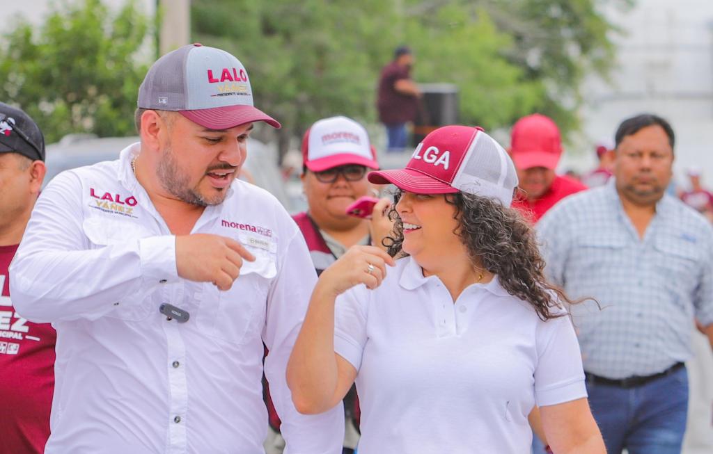 “Solo votando por MORENA podremos sacar adelante a Río Bravo” Piden Lalo Yáñez y Olga Sosa 5 boletas de&nbsp;5.