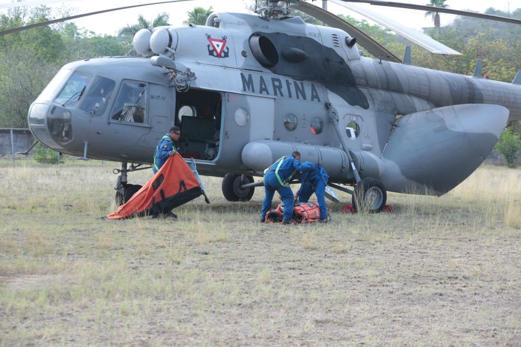 Inicia helicóptero de SEMAR combate a incendio en Cañón del&nbsp;Novillo