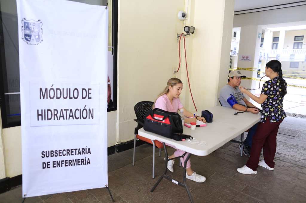 Activan en Tamaulipas módulos de hidratación y chequeo para enfrentar altas&nbsp;temperaturas