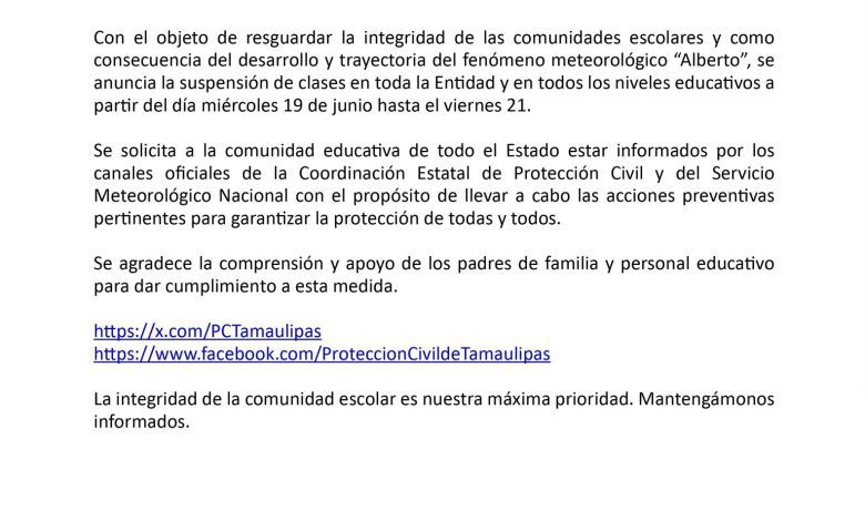 SECRETARÍA DE EDUCACIÓN DE TAMAULIPAS&nbsp;INFORMA