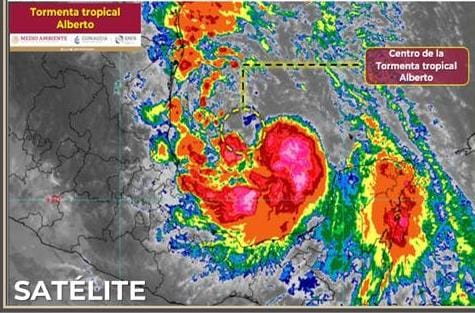 Alerta por tormenta tropical «Alberto»; se acerca a Veracruz y Tamaulipas esta&nbsp;noche