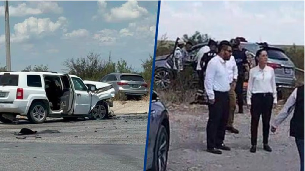 Equipo de Sheinbaum sufre accidente: Escoltas chocan en carretera de Monclova; hay un&nbsp;muerto