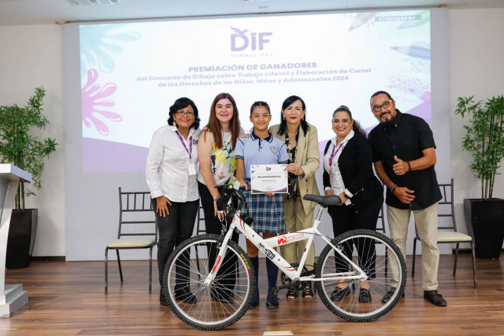 Premia DIF Tamaulipas a ganadores de los concursos estatales de dibujo y cartel sobre derechos y trabajo&nbsp;infantil