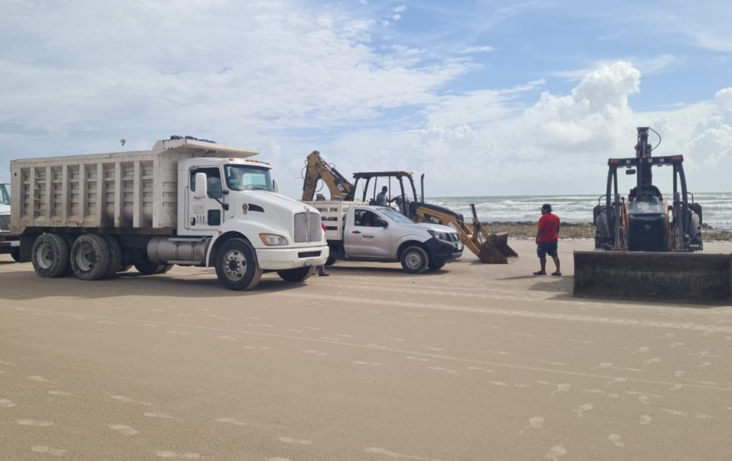 Intensifican Trabajos de Retiro de Lirio y Palizada en Playa Miramar, Tras las Intensas&nbsp;Lluvias