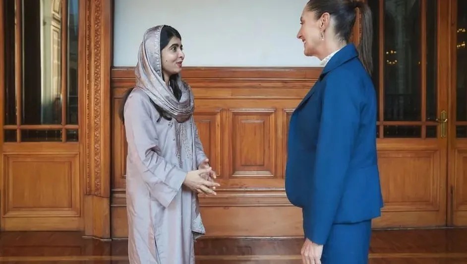 Claudia Sheinbaum recibe a Malala Yousafzai en Palacio Nacional para dialogar sobre el derecho a la educación de las&nbsp;niñas