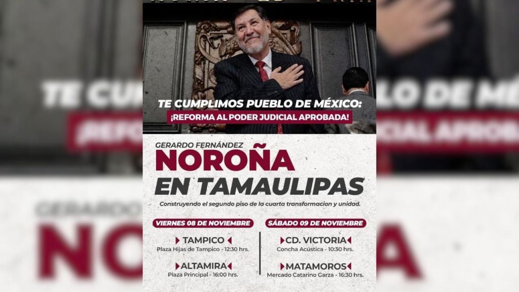 Gerardo Fernández Noroña visitará Tamaulipas para promover reformas constitucionales