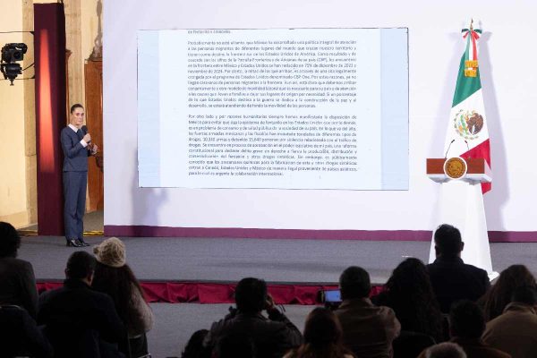 Sheinbaum responde a Trump y rechaza aranceles del 25 % para México y&nbsp;Canadá