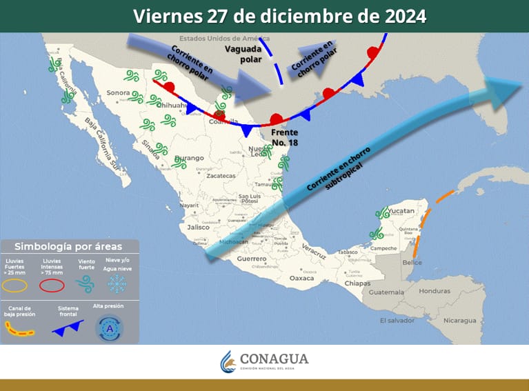 Pronostica SMN bajas temperaturas y tolvaneras en el norte y noreste del&nbsp;país