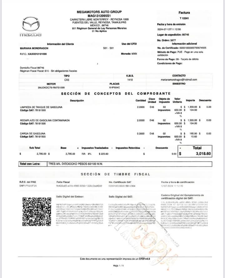 Impune abuso de Mazda de&nbsp;Reynosa