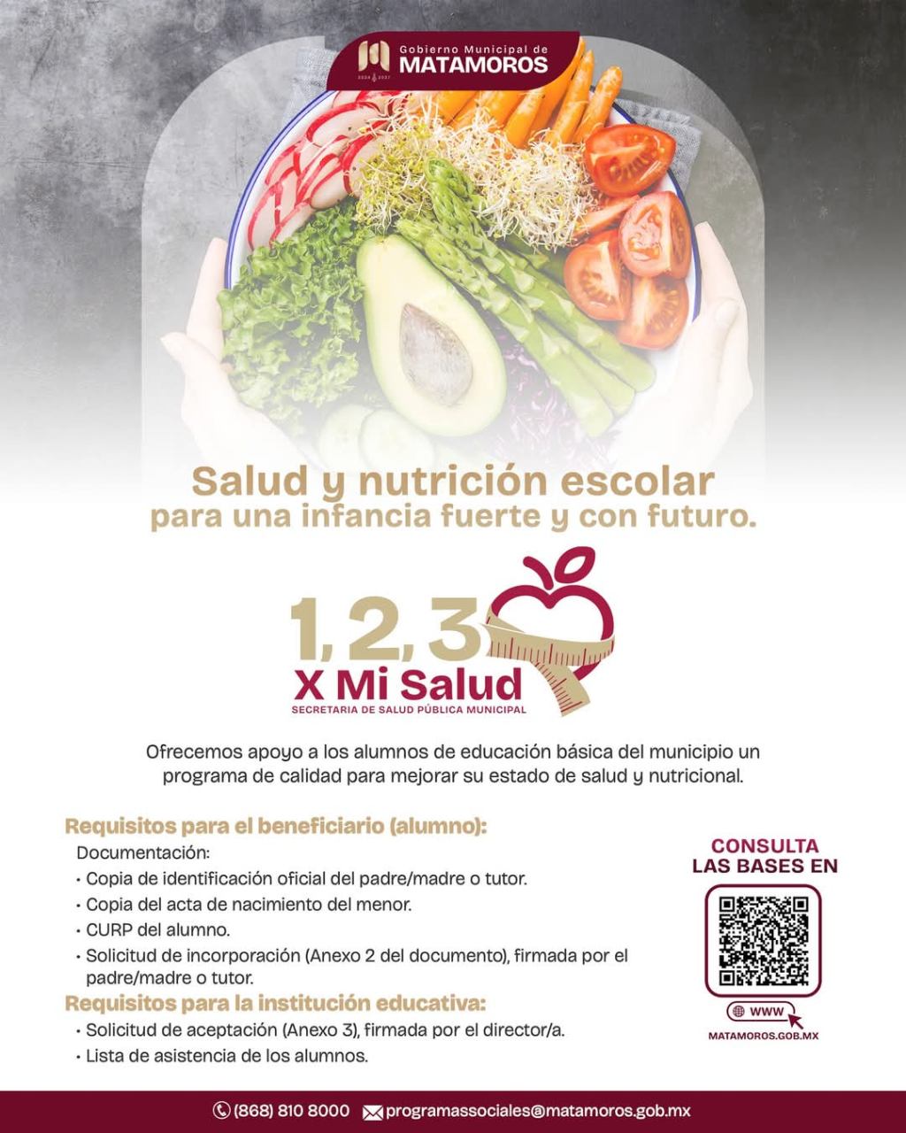 El Gobierno de Matamoros presenta el Programa 1,2,3 x Mi Salud; un compromiso con el bienestar de las niñas y&nbsp;niños