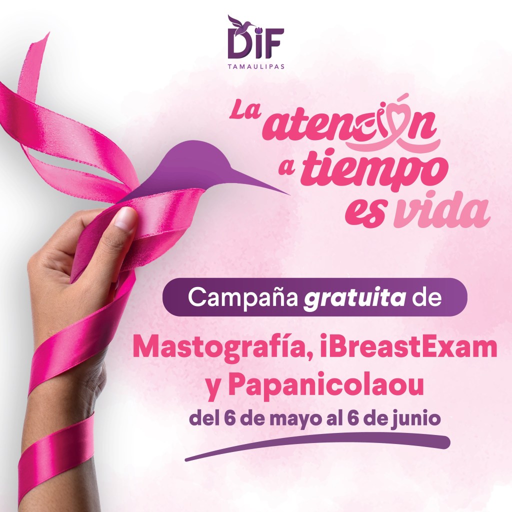 Invita DIF Tamaulipas a campaña de prevención de cáncer en la&nbsp;mujer