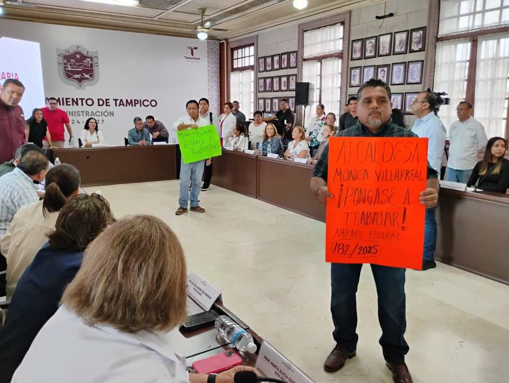 «Que se Pongan a Trabajar»; Gritan Habitantes de Tampico a Alcaldesa y Regidores en Plena Sesión de&nbsp;Cabildo
