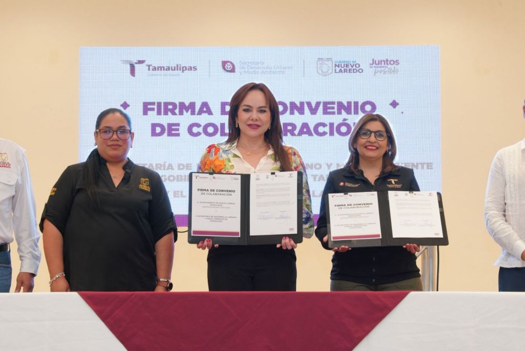 LIDERA ALCALDESA CARMEN LILIA CANTUROSAS AGENDA AMBIENTAL EN TAMAULIPAS, FIRMA ACUERDO CON SEDUMA PARA CONVERTIR A NUEVO LAREDO EN UNA CIUDAD&nbsp;VERDE
