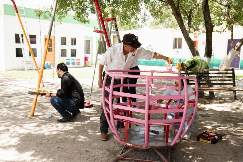 Con amor y compromiso; Gobierno Municipal y DIF Matamoros rehabilitan áreas de esparcimiento y descanso en la Casa Hogar del Niño&nbsp;Matamorense