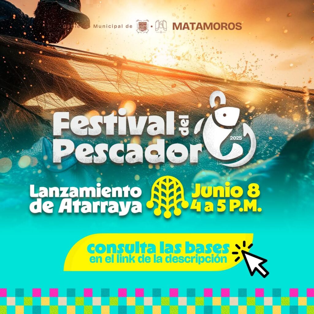 Invita Gobierno Municipal al Lanzamiento de Atarraya en el Festival del Pescador&nbsp;2025