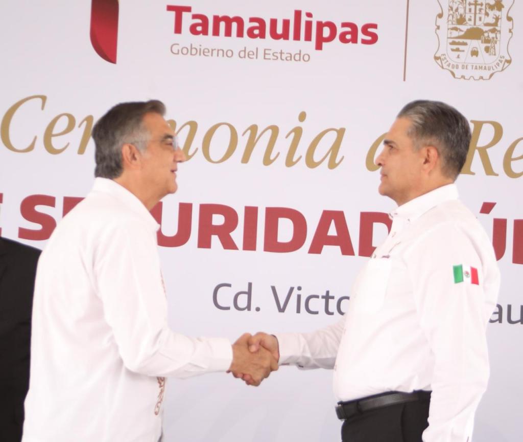 Gobernador Américo Villarreal toma protesta al nuevo secretario de Seguridad Pública de&nbsp;Tamaulipas
