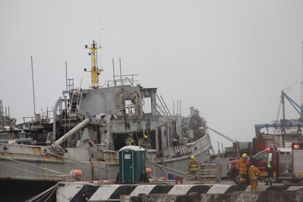 Se incendia barco en Tampico.Ocurrió en muelle de&nbsp;Asipona.