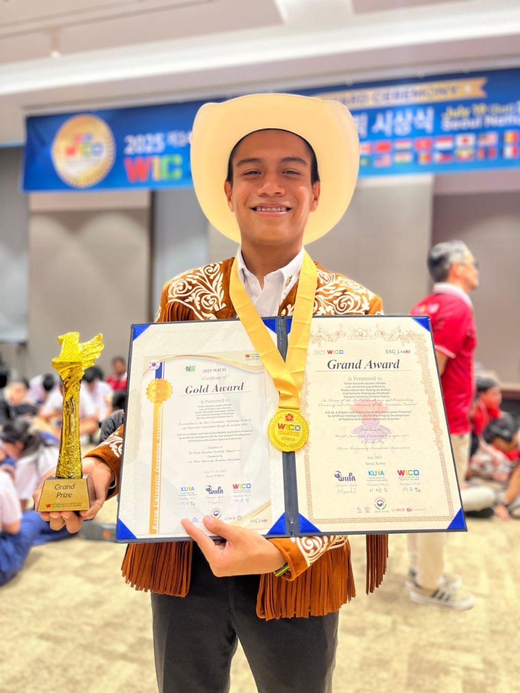 Triunfo histórico: conquistan estudiantes tamaulipecos oro y Grand Prize en WICO 2025 en Corea del&nbsp;Sur