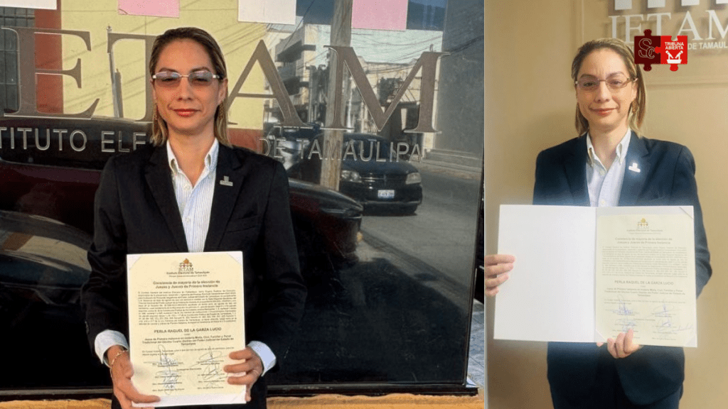 Perla de la Garza recibe constancia como jueza mixta en Valle&nbsp;Hermoso