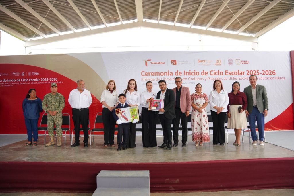 NUEVO LAREDO DA INICIO AL CICLO ESCOLAR 2025-2026 CON ENTREGA DE LIBROS DE TEXTO, ÚTILES Y MÁS DE 72 MIL GUÍAS&nbsp;DIDÁCTICAS